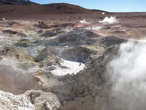 Geysers on Salar de Uyuni trip in Bolivia