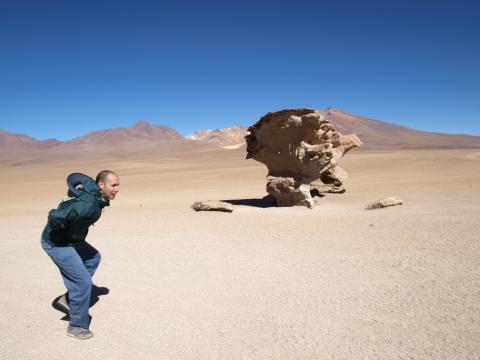 Arbol de Piedra on Salar de Uyuni trip in Bolivia