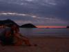 sunset on playa chiquito in san sebastian