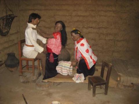 Mayan birth depiction at the Museum of Mayan Medicine